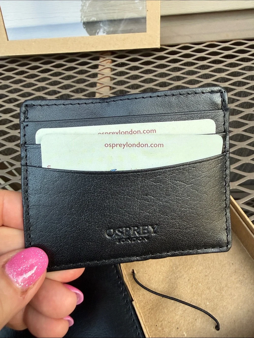 NIB OSPREY LONDON Leather Passport Holder and Cardholder Set